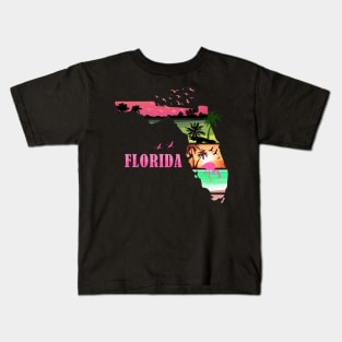 Florida Sunset Summer Kids T-Shirt